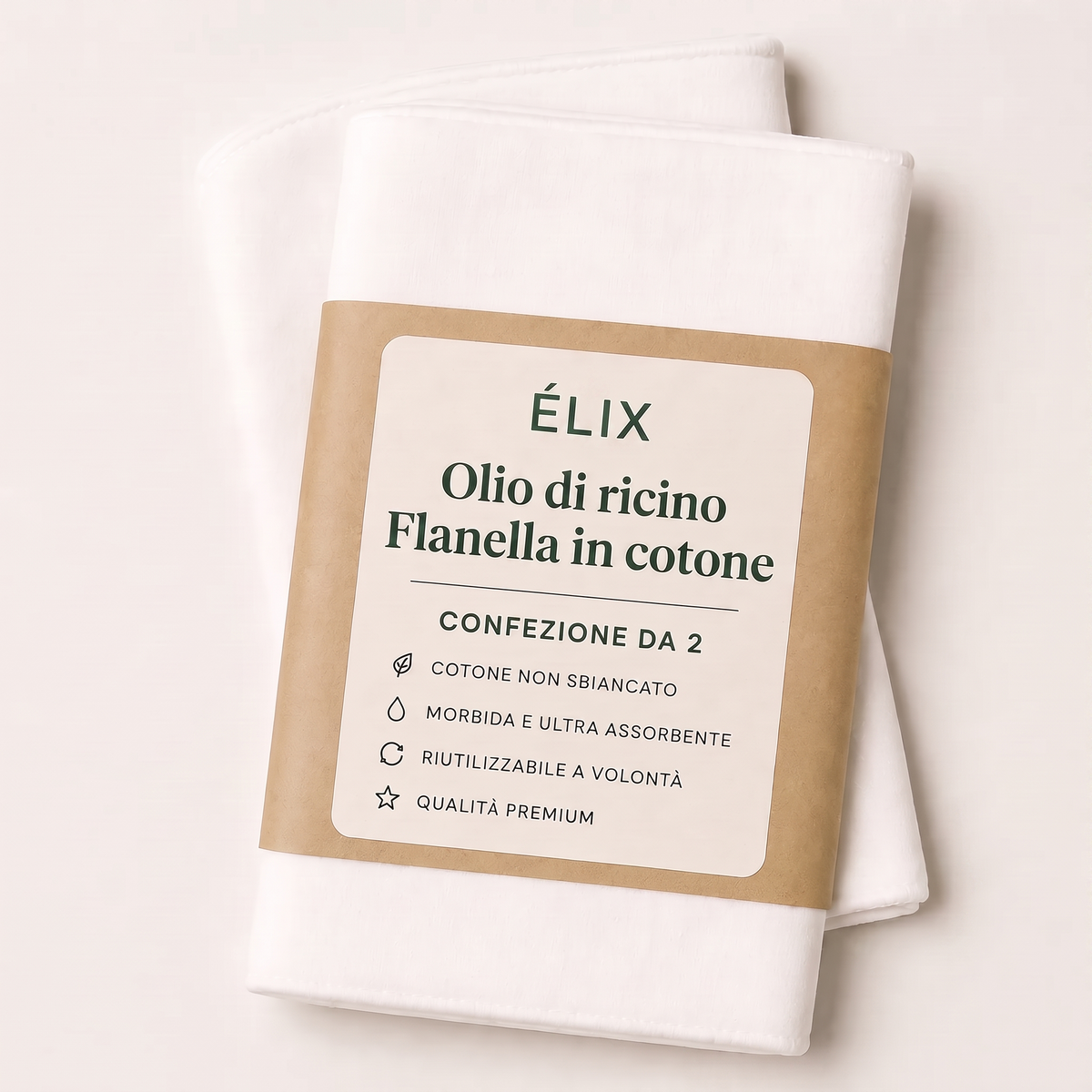 Compresse ÉLIX in cotone biologico (x2) – Tieni sempre una fascia pulita